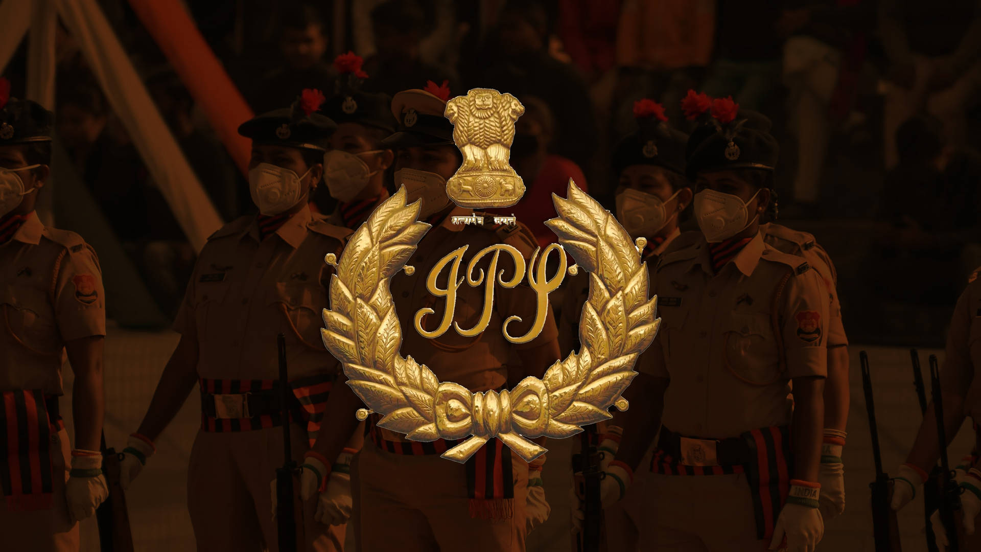 Golden IPS Logo And Police Wallpaper