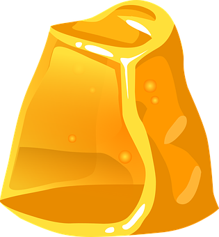 Golden Jelly Candy Illustration PNG