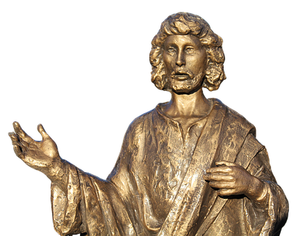 Golden Jesus Statue Bust PNG