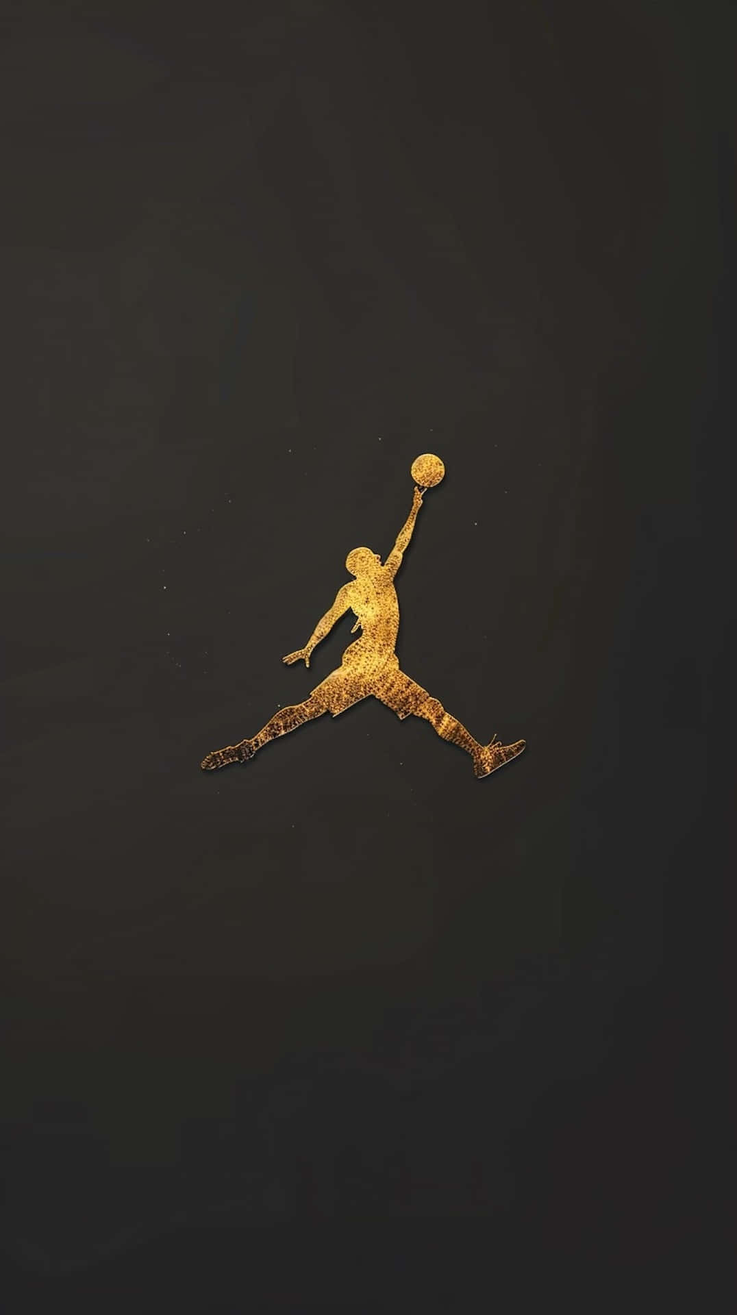 Golden Jumpman Logoon Black Background Wallpaper