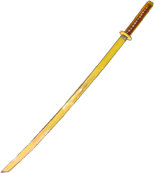 Golden Katana Illustration PNG