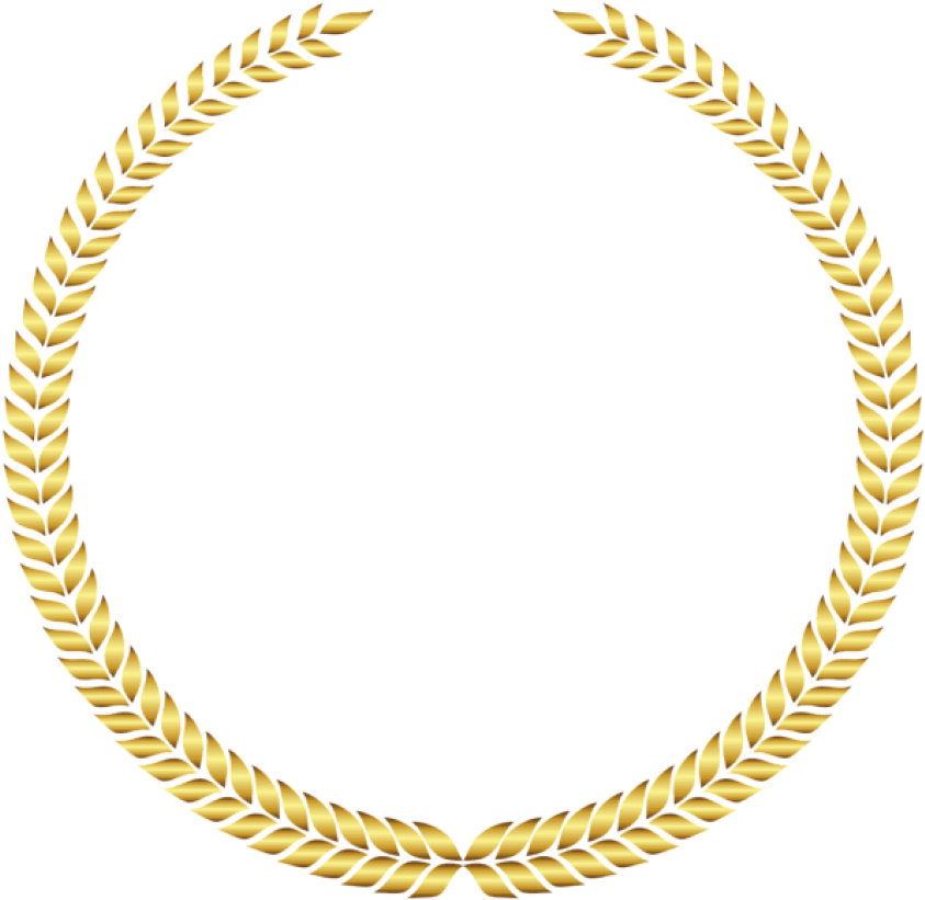 Golden Laurel Wreath Graphic PNG