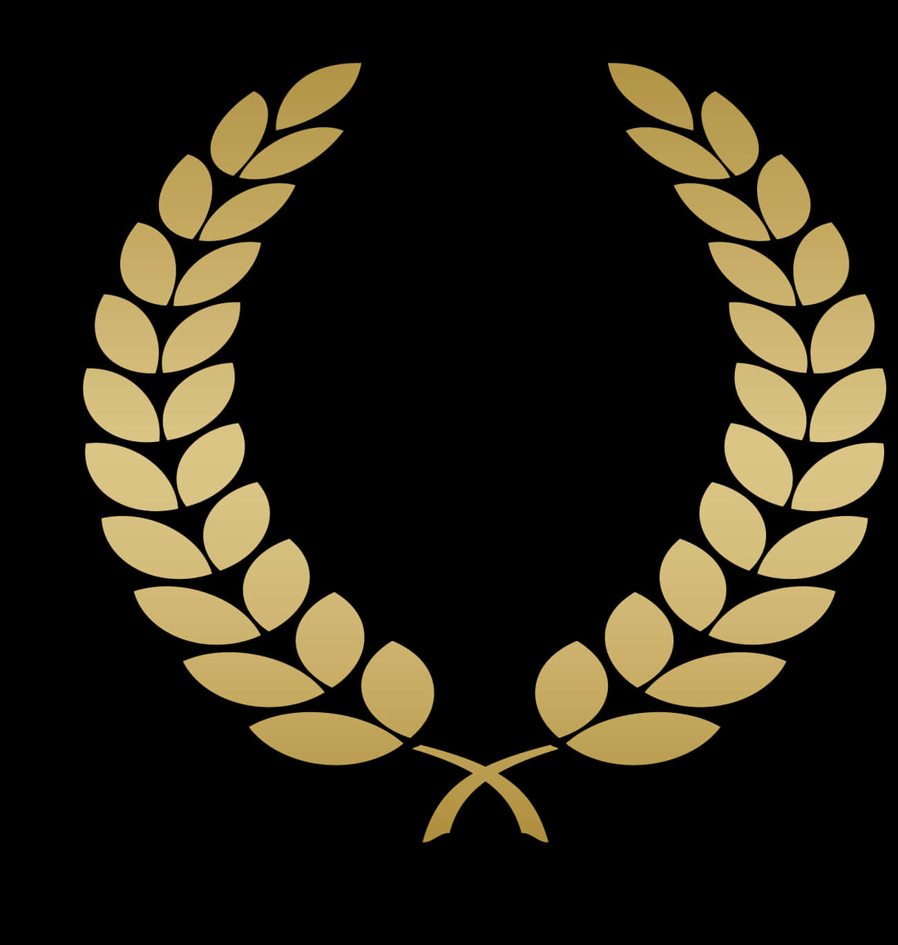 Golden Laurel Wreath Graphic PNG