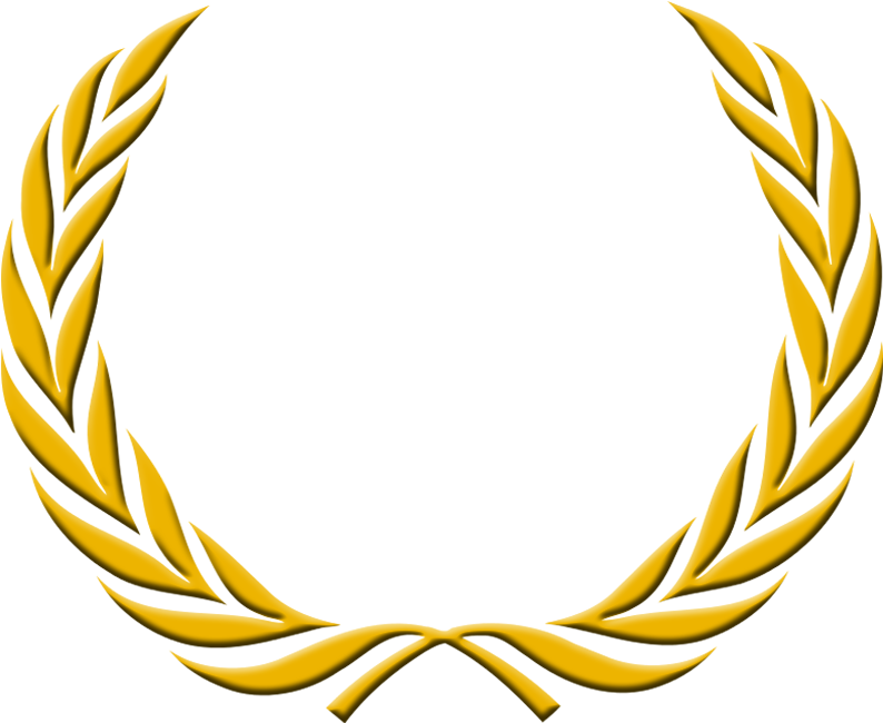 Golden Laurel Wreath Graphic PNG