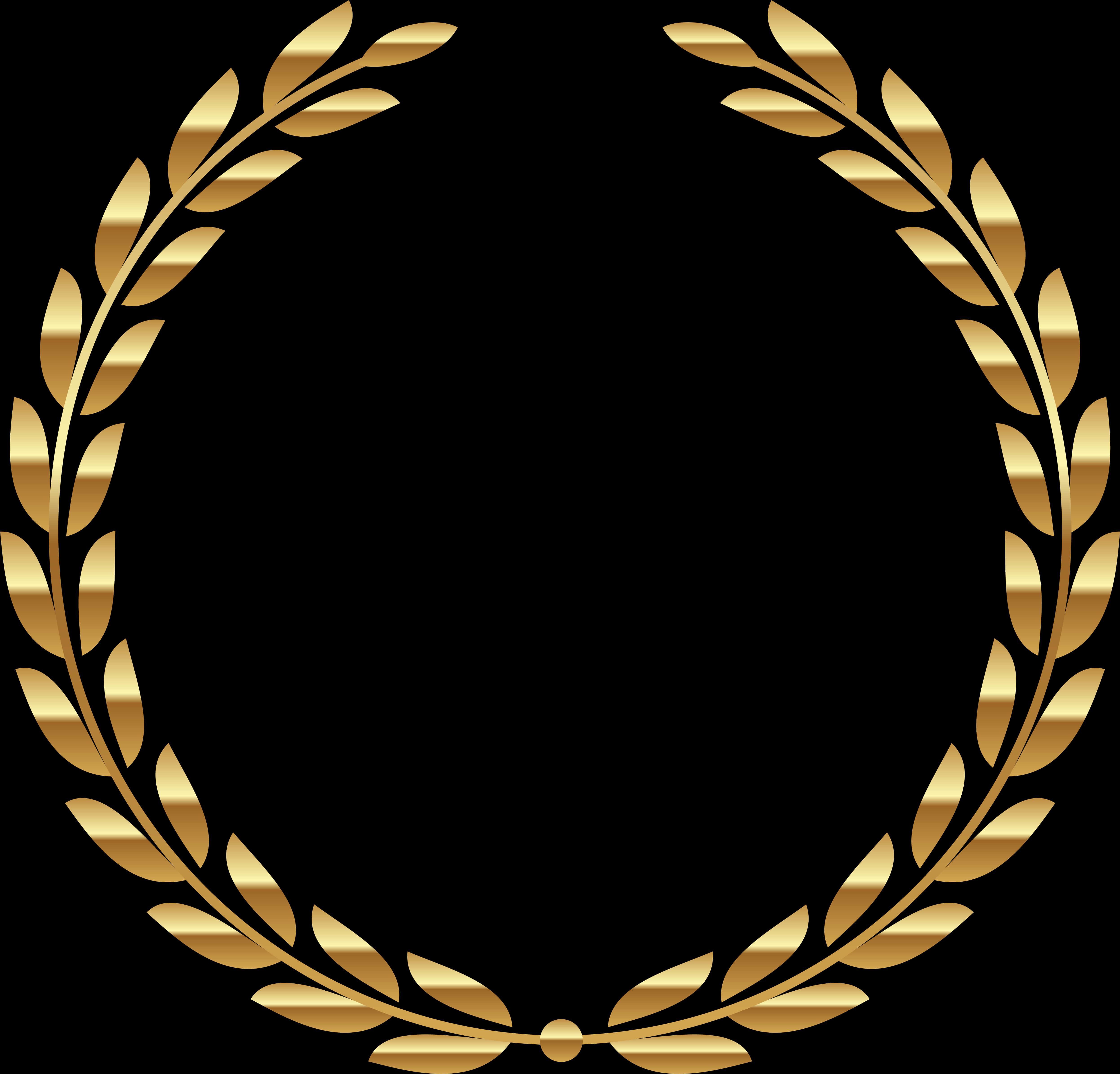 Golden Laurel Wreath Graphic PNG