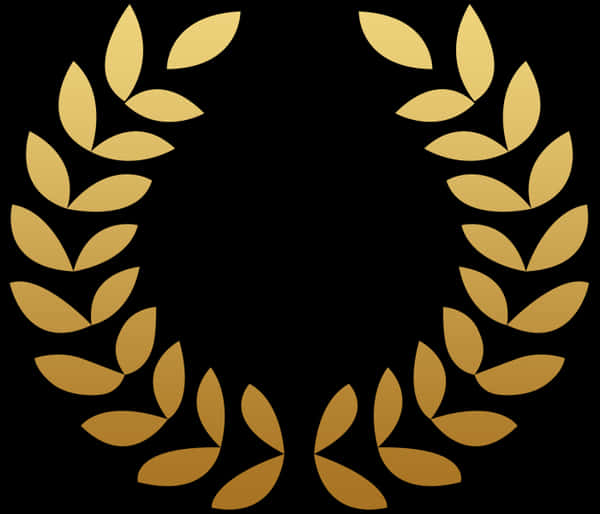 Golden Laurel Wreath Graphic PNG