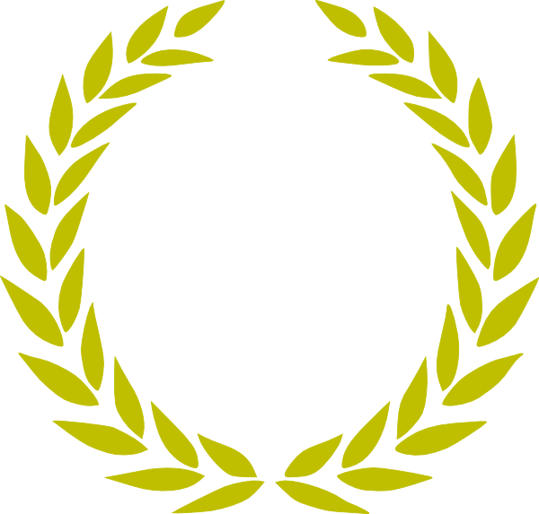 Golden Laurel Wreath Vector PNG