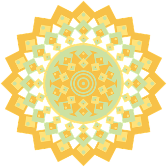 Golden Layered Mandala Art PNG