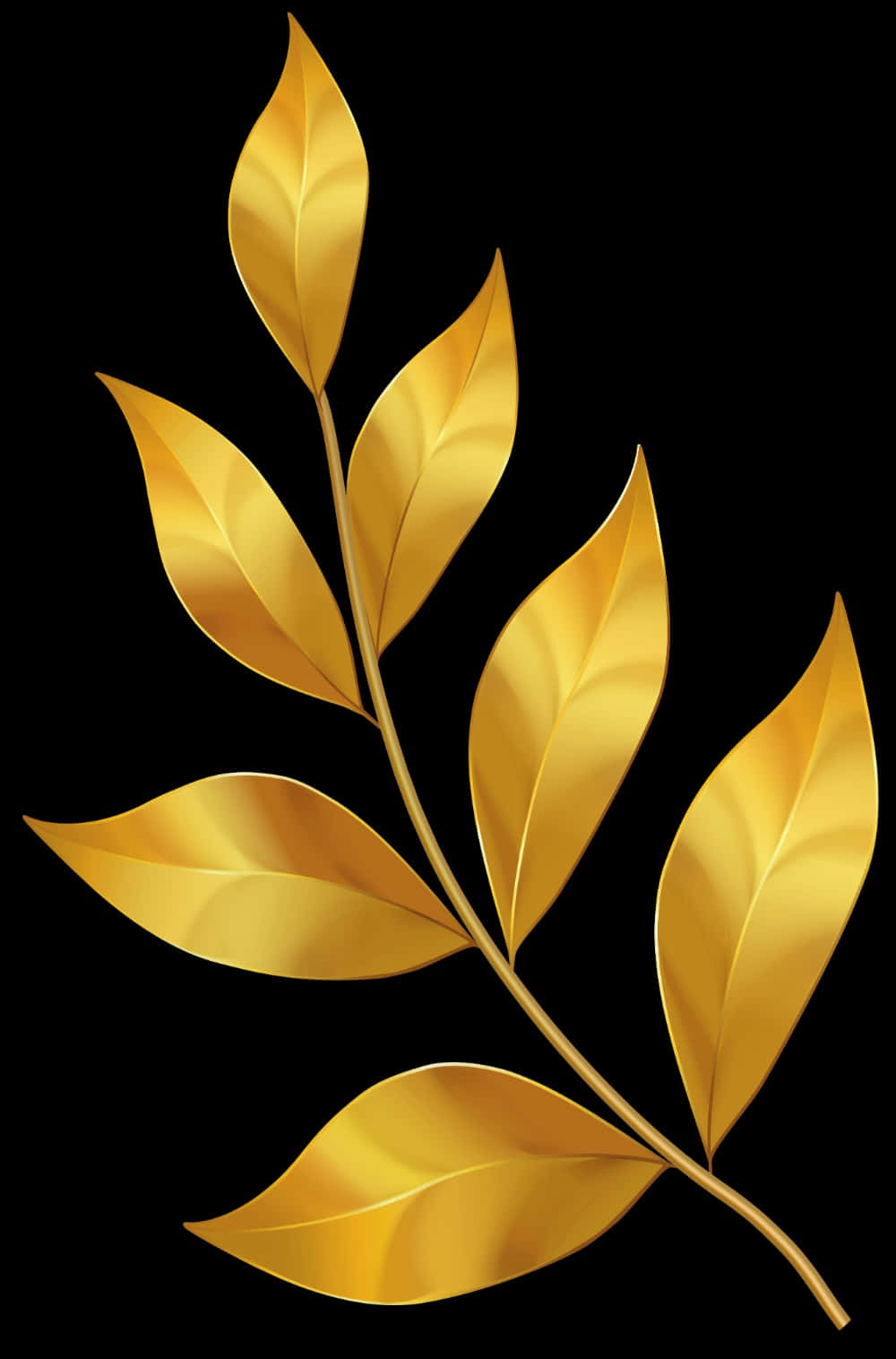 Golden Leaf Artwork Wallpaper