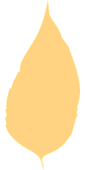Golden Leaf Silhouette PNG
