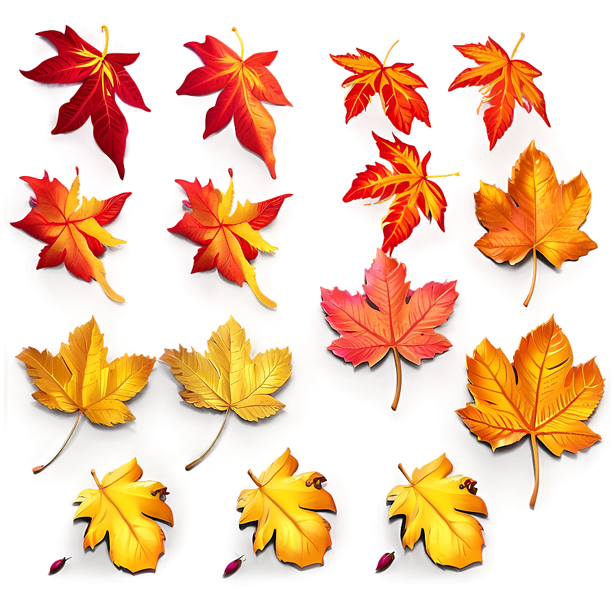 Golden Leaves Falling Png 51 PNG