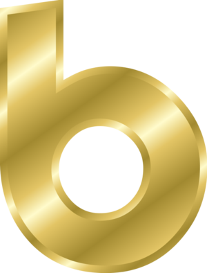 Golden Letter B PNG