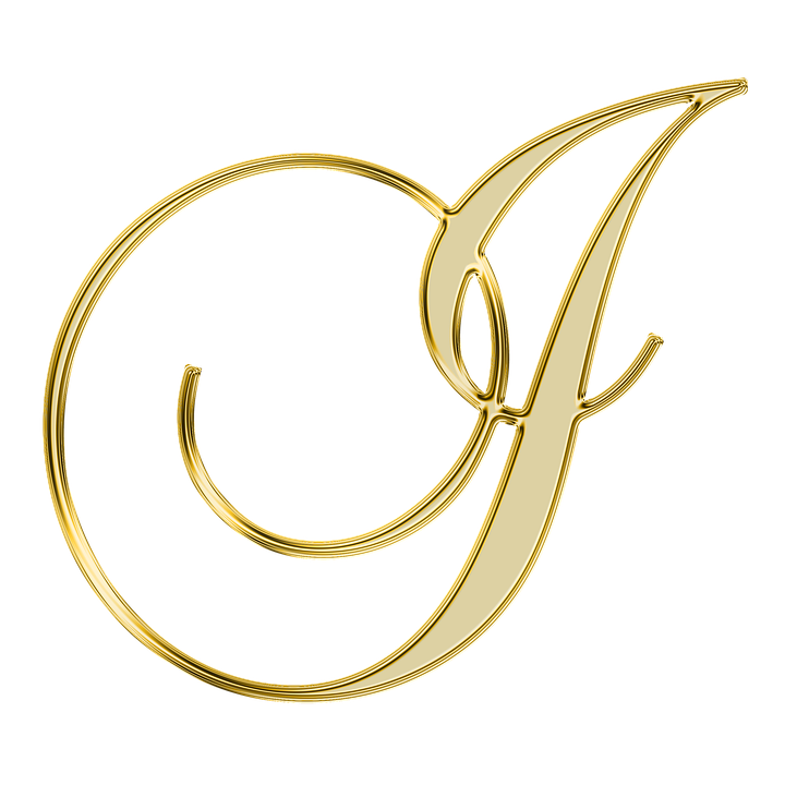 Golden Letter D Capital Design PNG