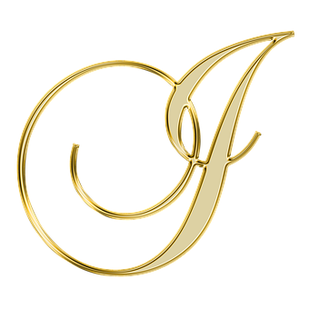 Golden Letter D Design PNG