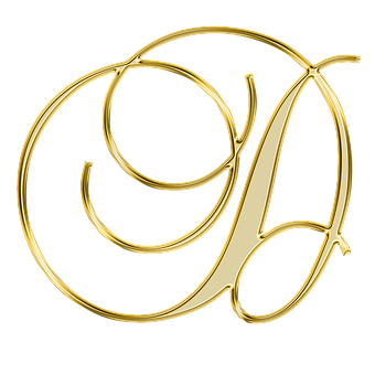 Golden Letter Dand A Monogram PNG