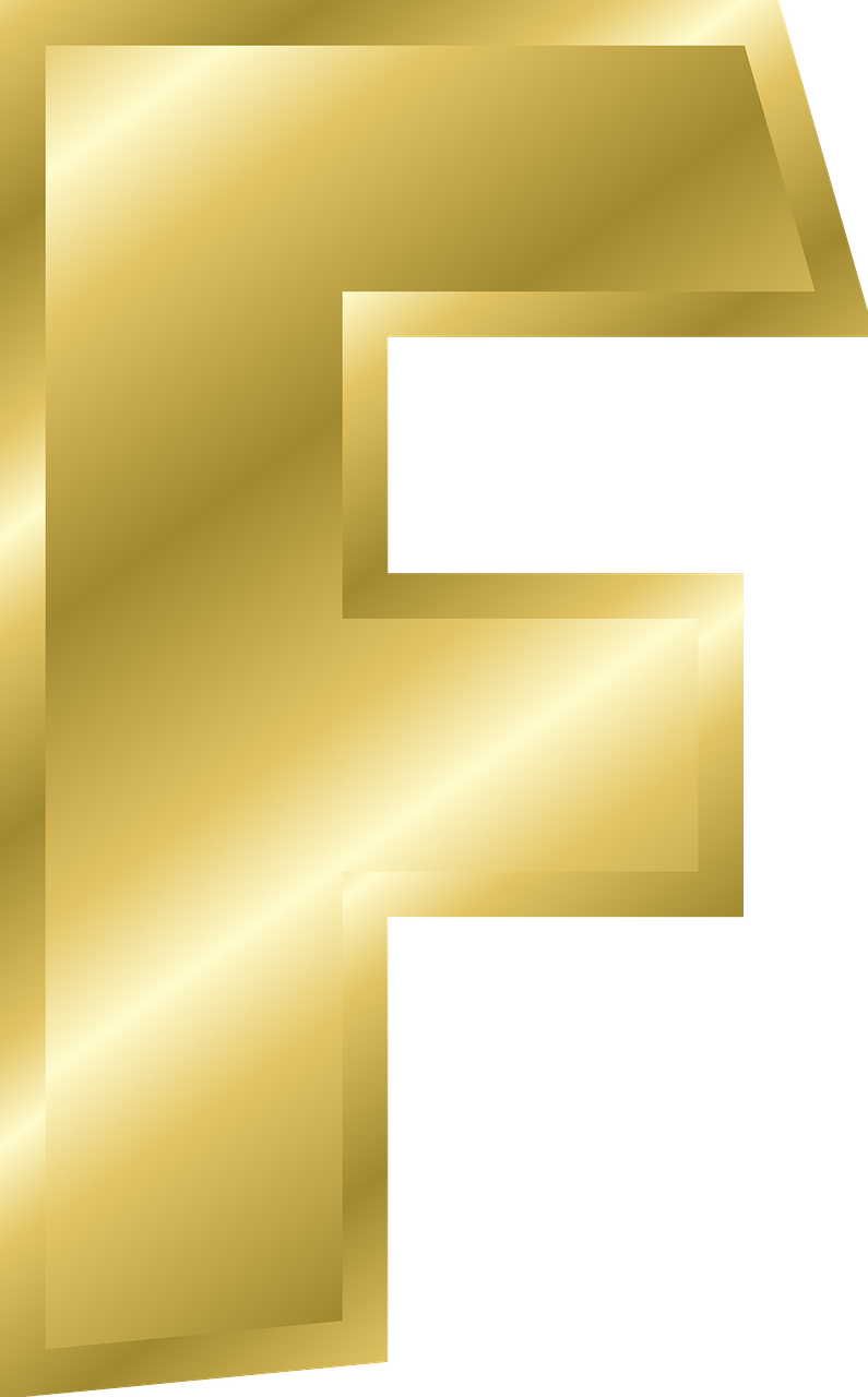 Download Golden Letter F Graphic | Wallpapers.com