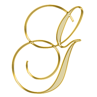 Golden Letter G Design PNG