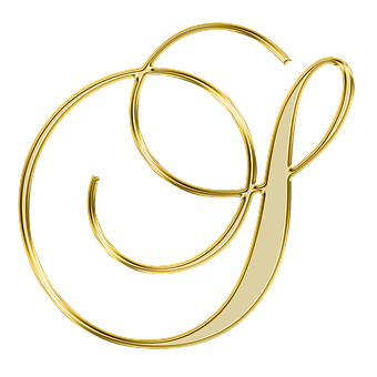 Golden Letter G Design PNG