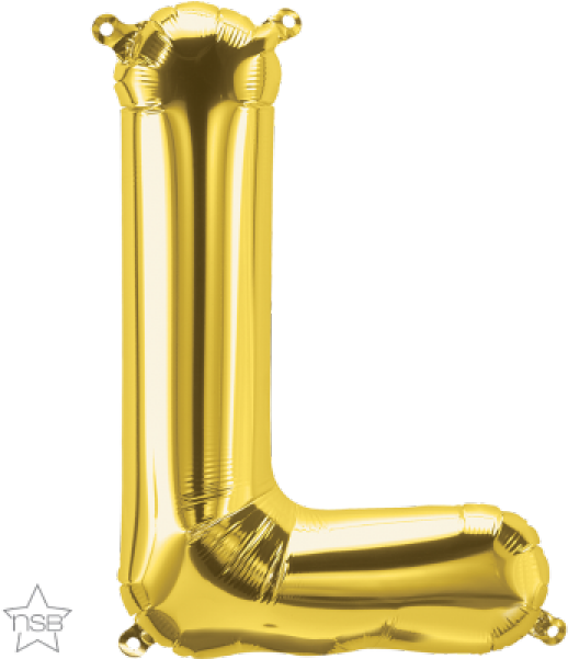 Golden Letter L Balloon PNG