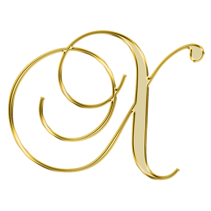 Golden Letter Q Design PNG