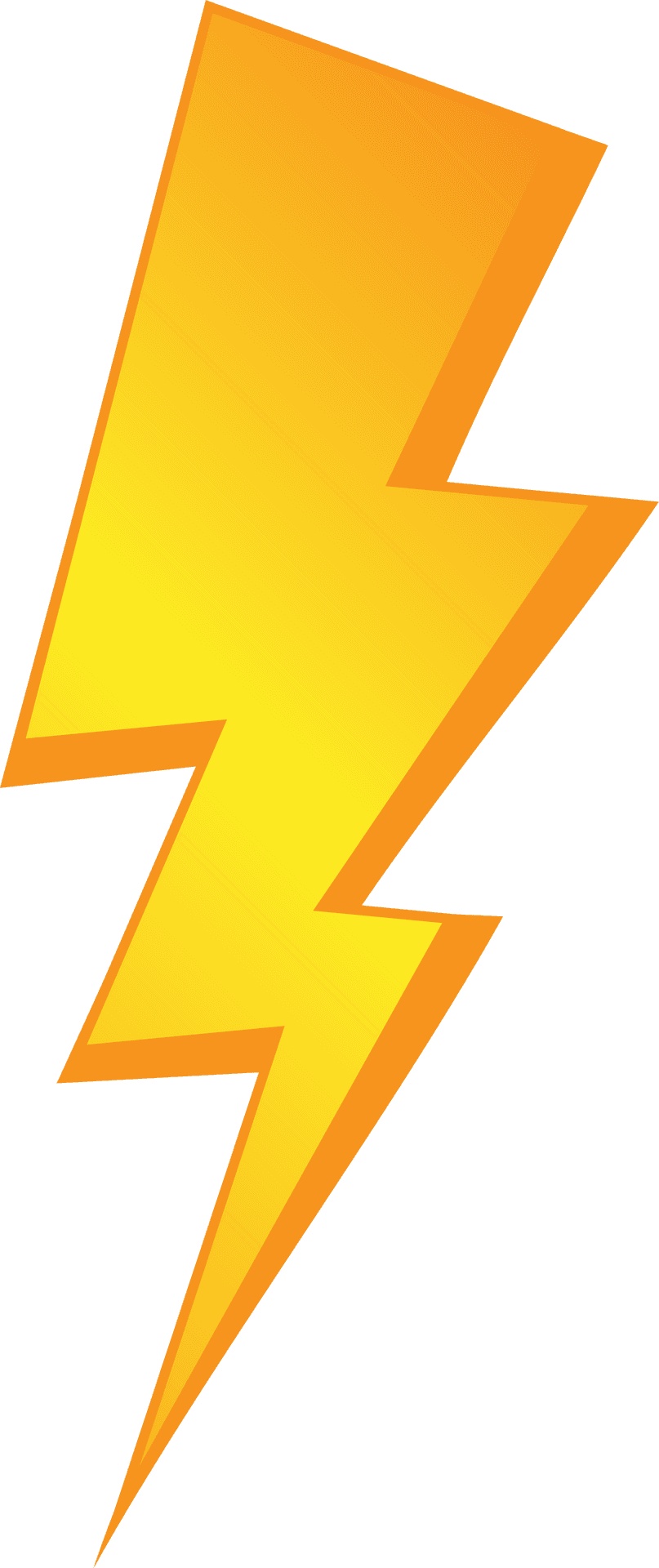 Golden Lightning Bolt Graphic PNG