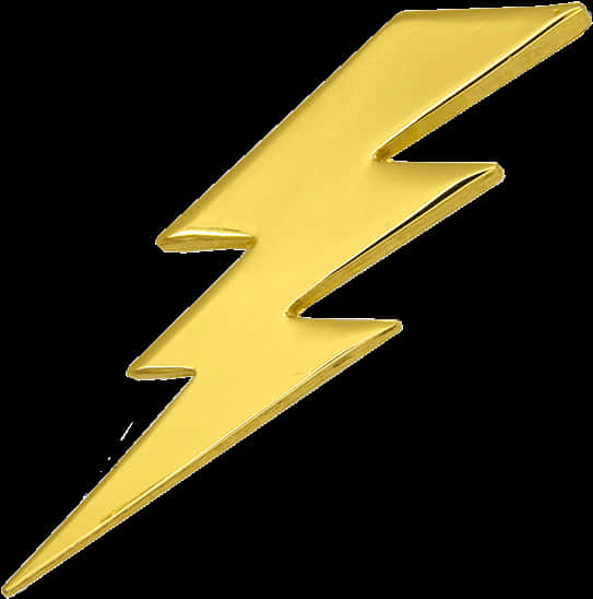 Golden Lightning Bolt Graphic PNG