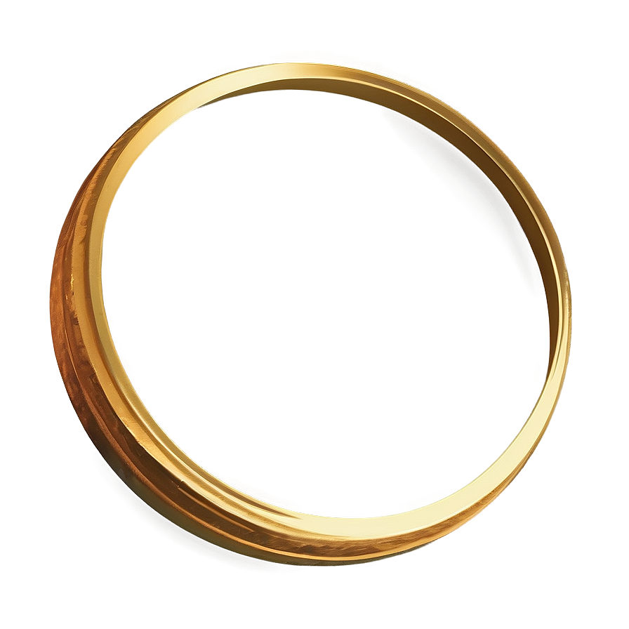 Golden Line Circle Frame Png Twg PNG