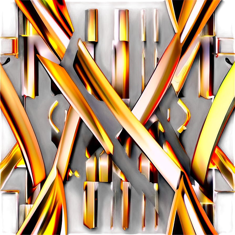 Golden Line Geometric Shape Png Poh74 PNG
