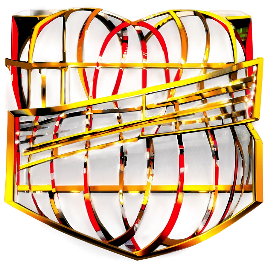 Golden Line Geometric Shape Png Vtr86 PNG