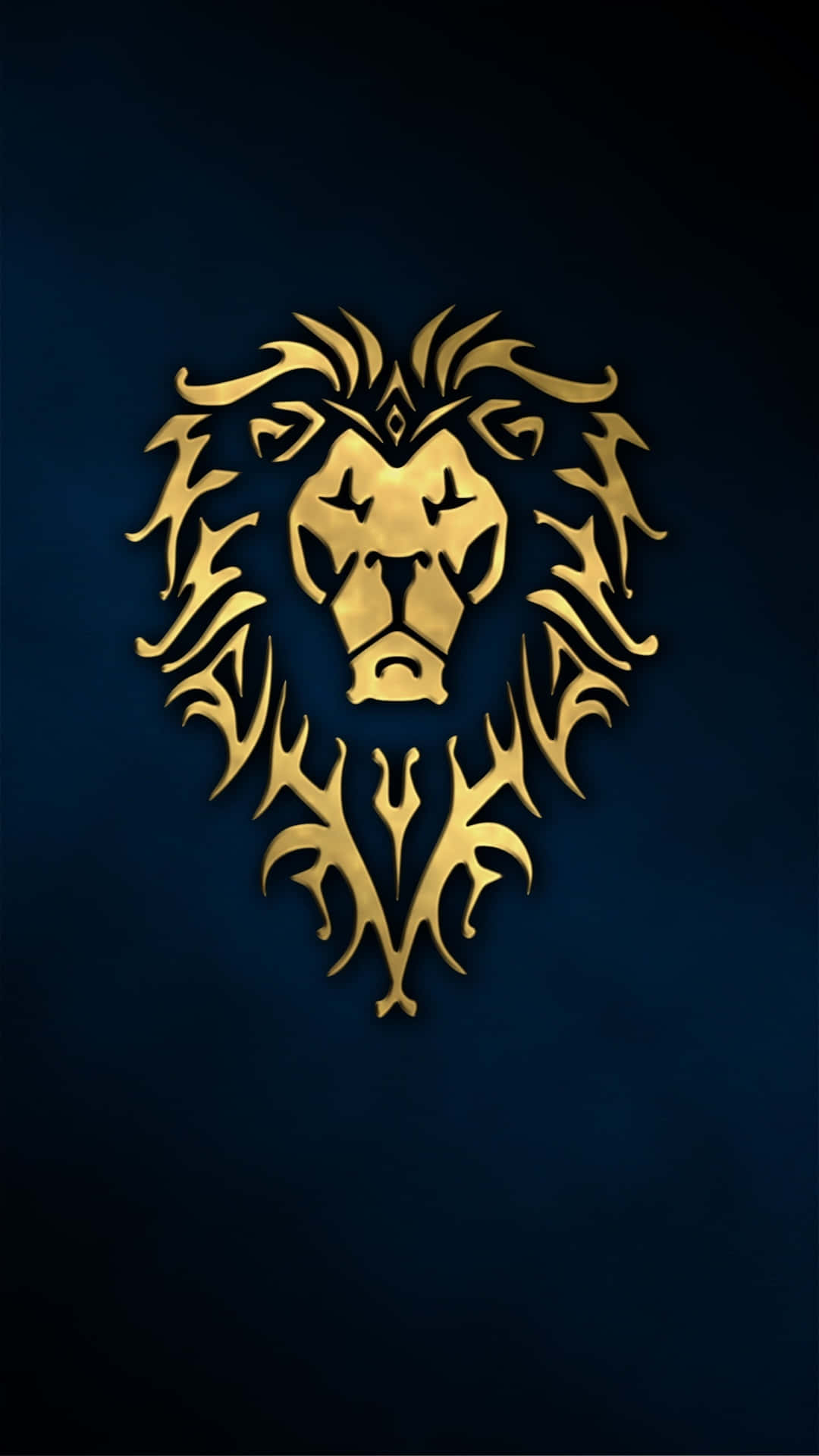 Golden Lion Artworkon Dark Background Wallpaper