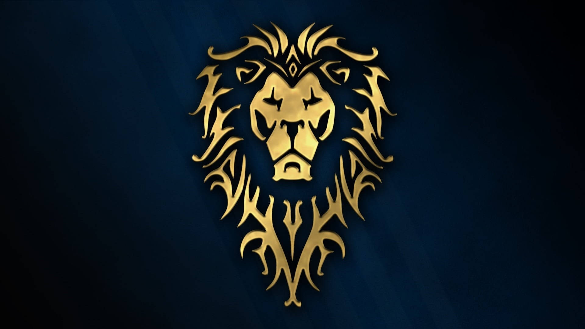 Golden Lion Face Wallpaper