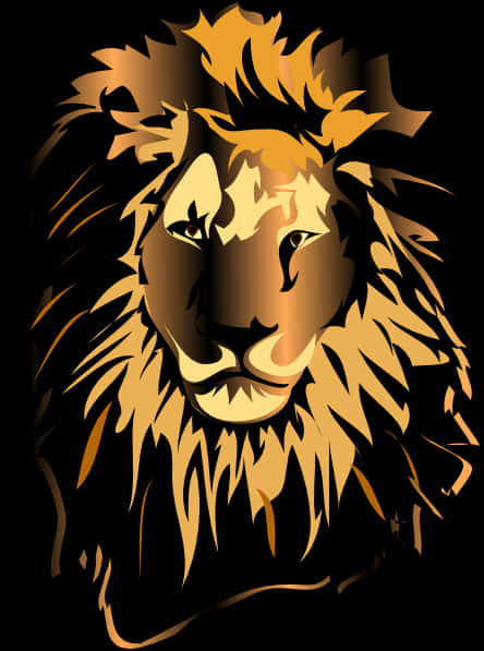 Majestic Lion Artwork PNG