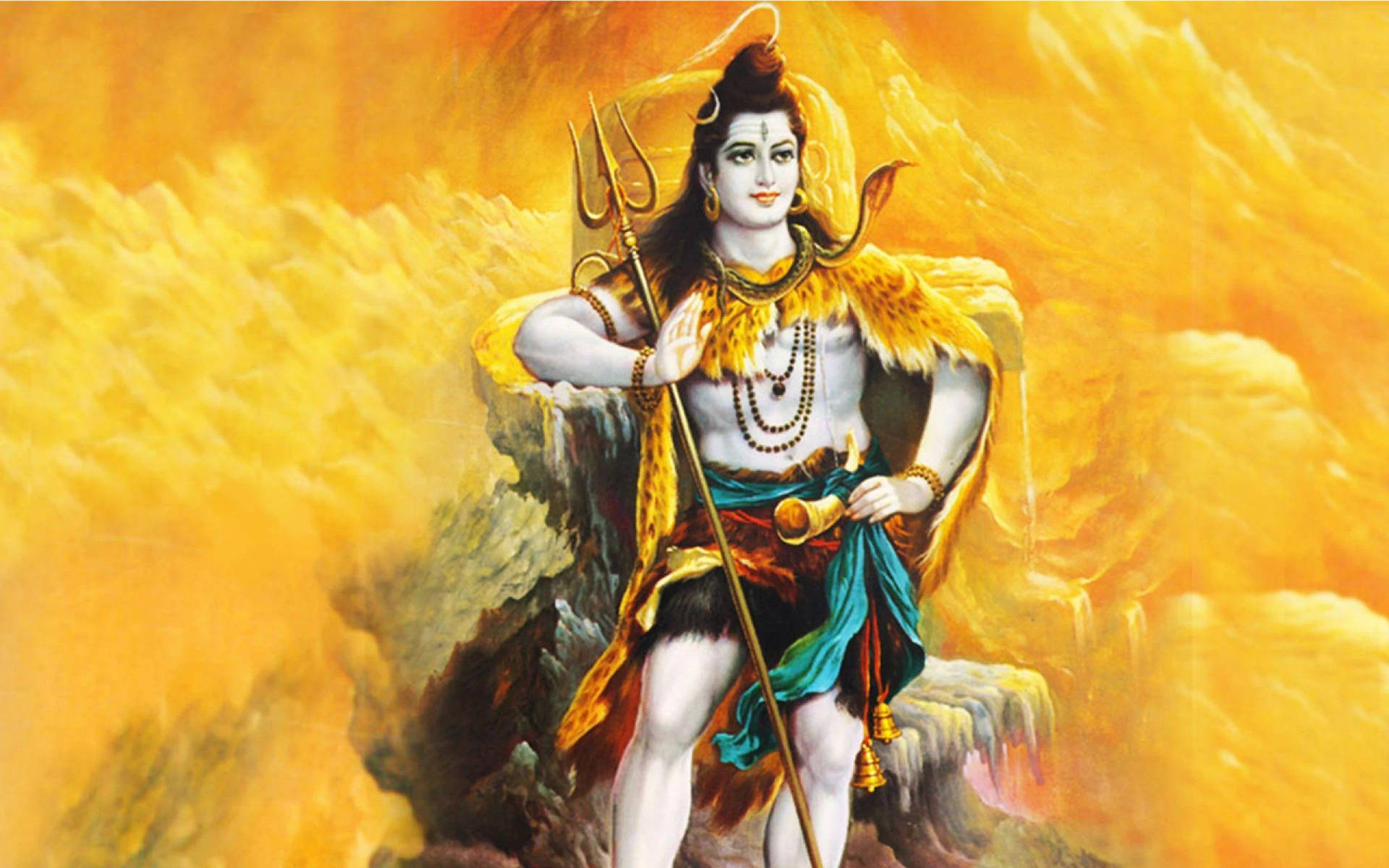 Guldlord Shiva fremstillet på dette ikoniske billede Wallpaper