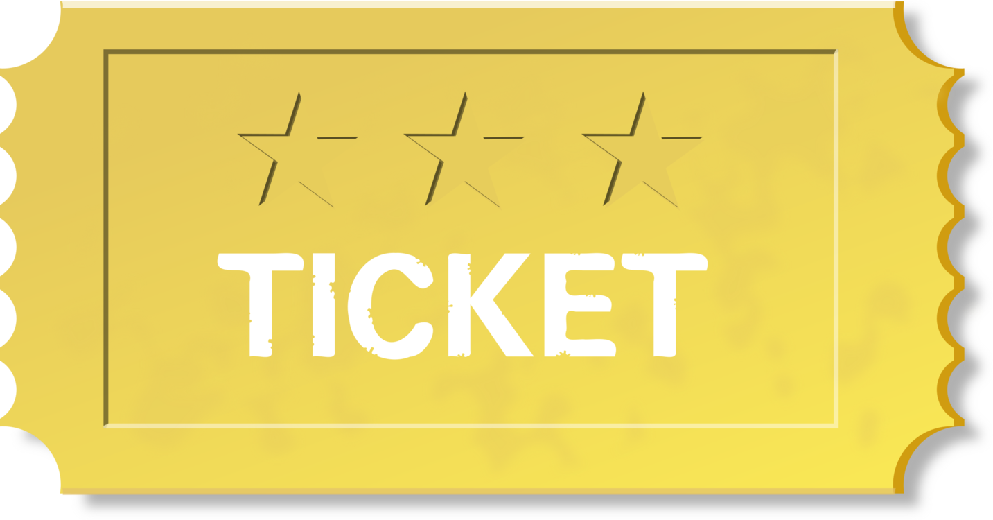 Golden Lottery Ticket Graphic PNG