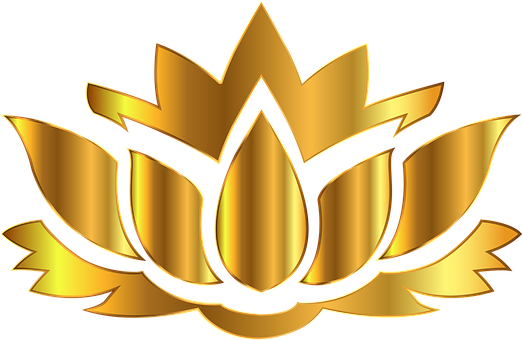 Golden Lotus Graphic PNG