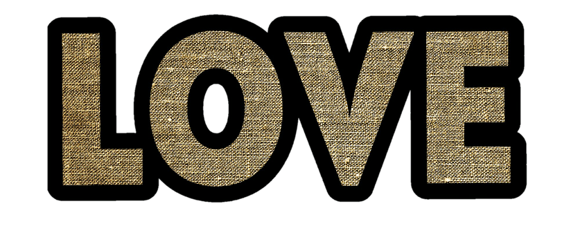 Golden Love Textured Background PNG