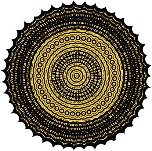 Golden Mandala Pattern PNG