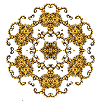 Golden Mandelbrot Zoom PNG