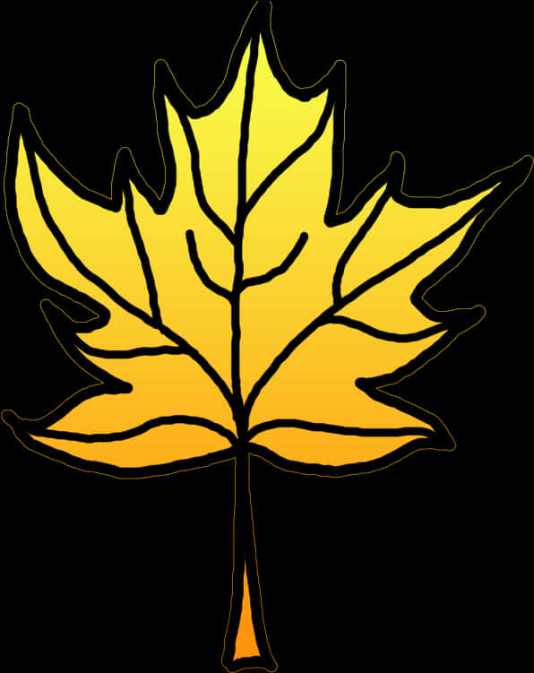 Golden Maple Leaf Clipart PNG
