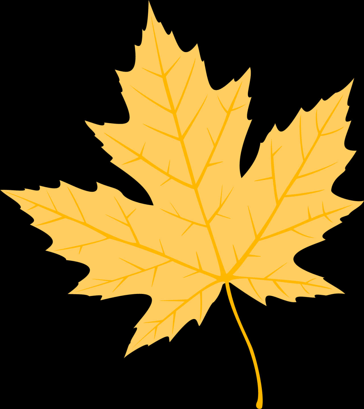 Download Golden Maple Leaf Vector | Wallpapers.com