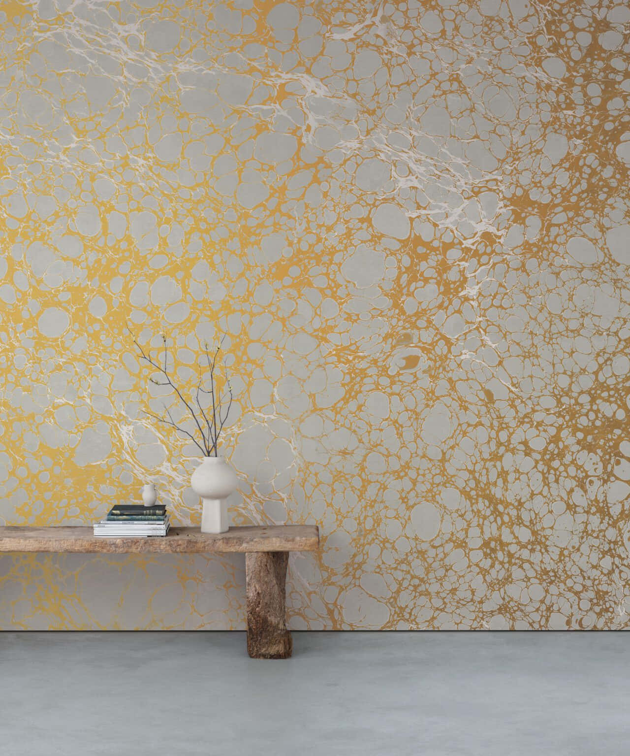 Golden Marbled Wallpaper Interior Wallpaper