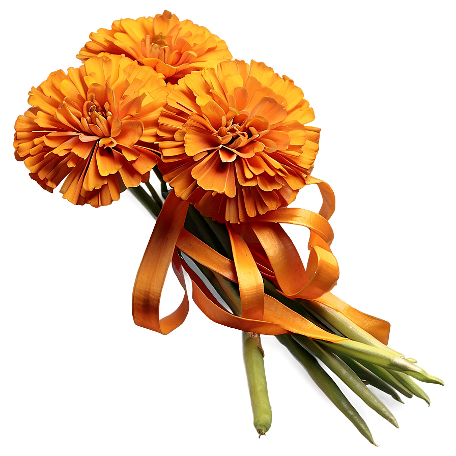 Golden Marigolds Bouquet Png Ohx72 PNG