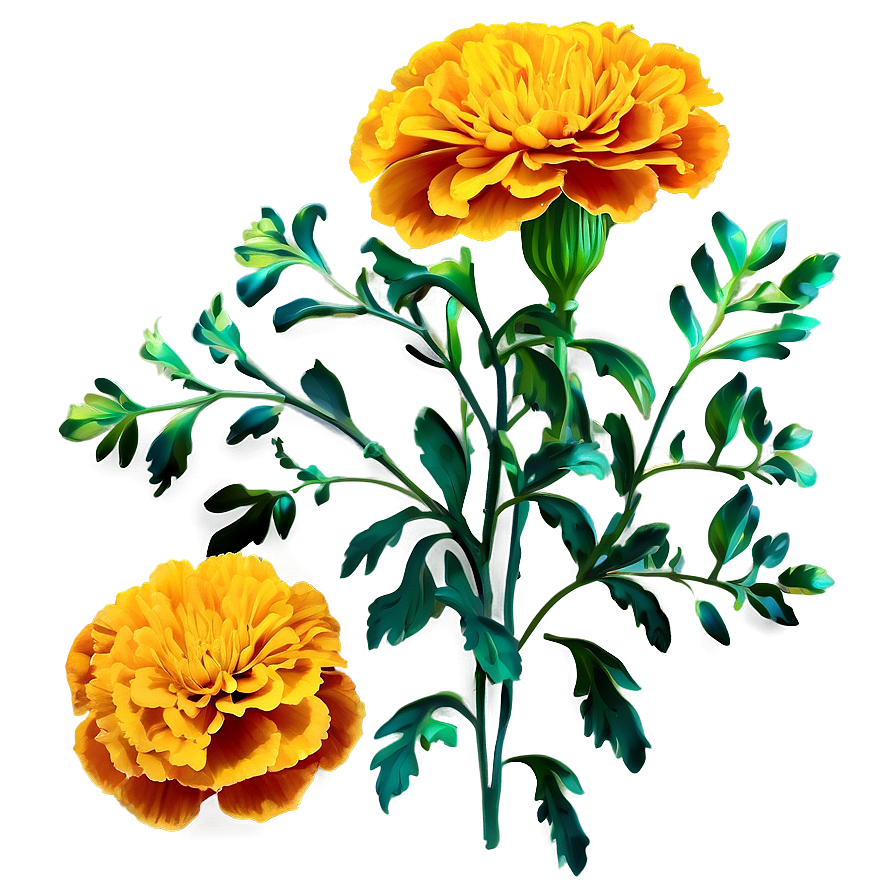 Golden Marigolds Bouquet Png Rio24 PNG