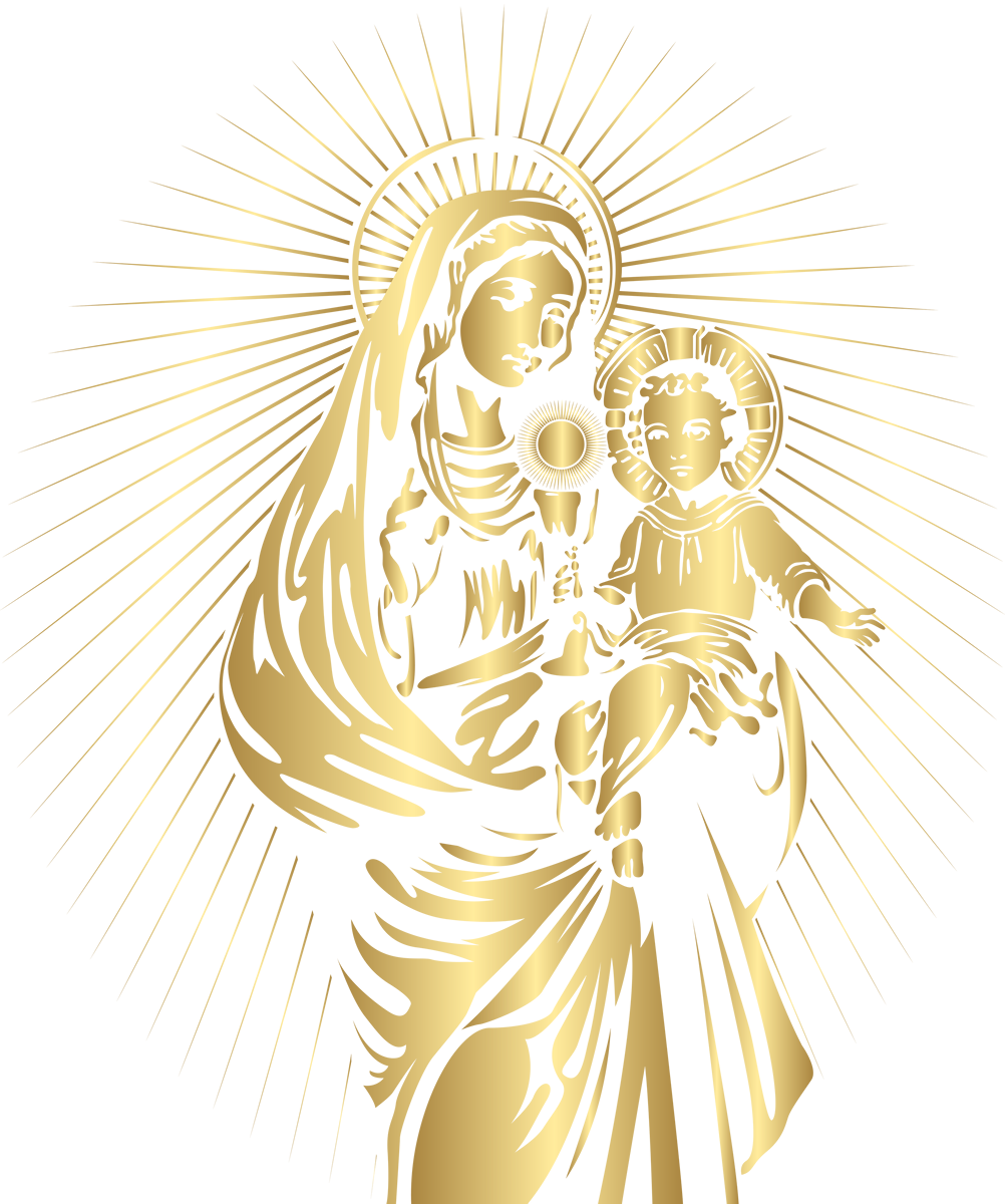 Golden Maryand Child Illustration PNG