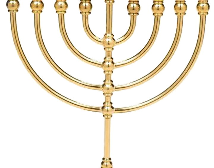 Golden Menorah Hanukkah Symbol PNG