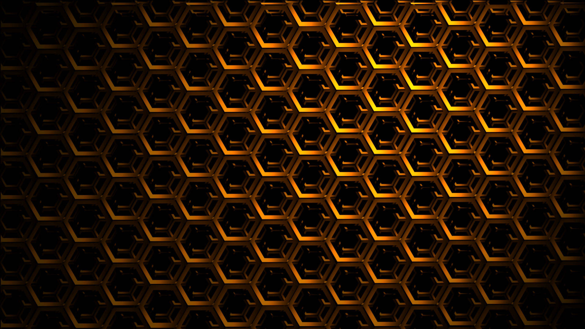 Golden Metal Mesh Hexagon Wallpaper