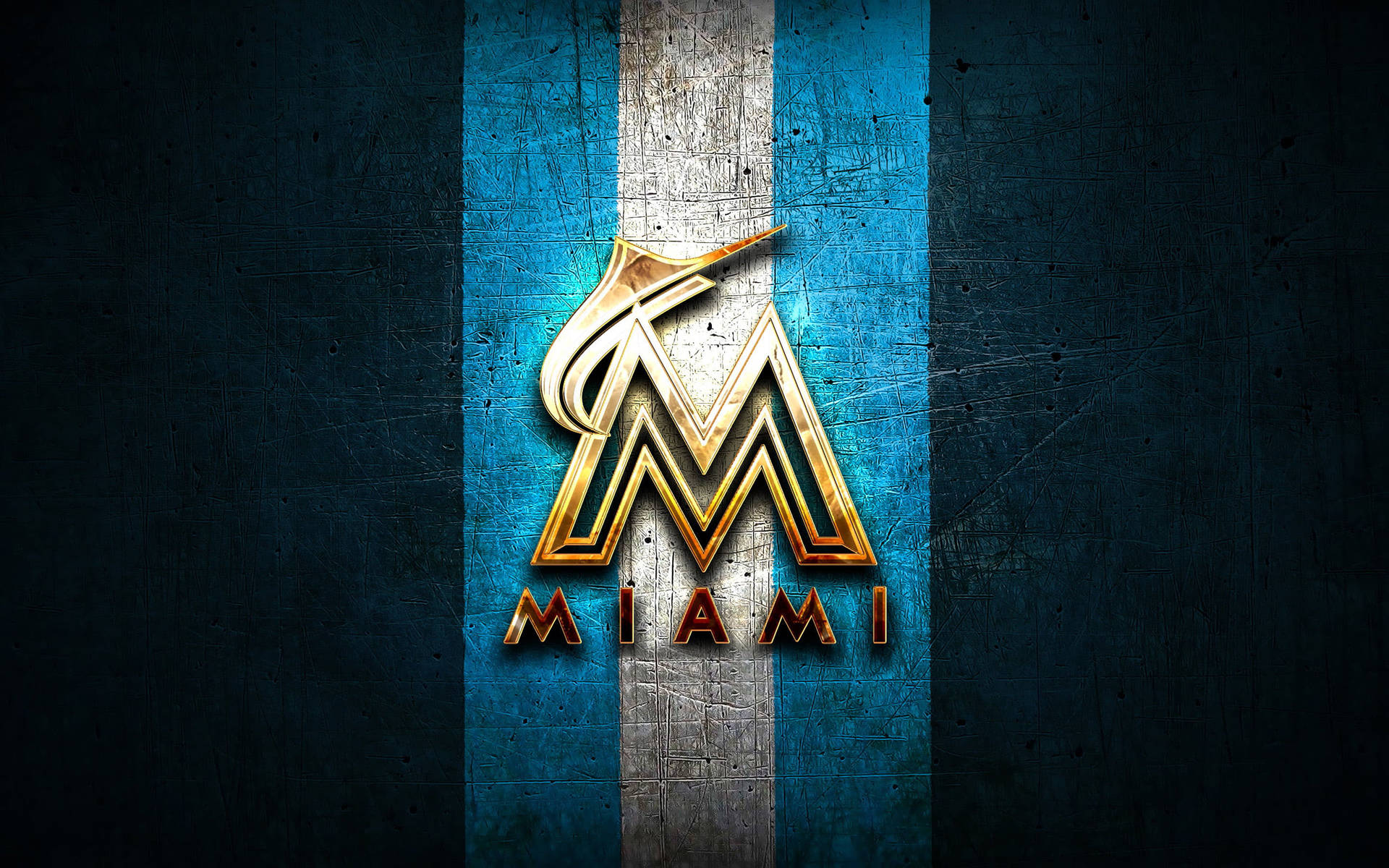 Golden Miami Marlins Logo
