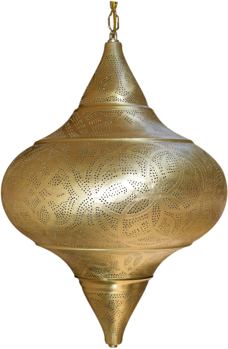 Golden Moroccan Style Pendant Light PNG