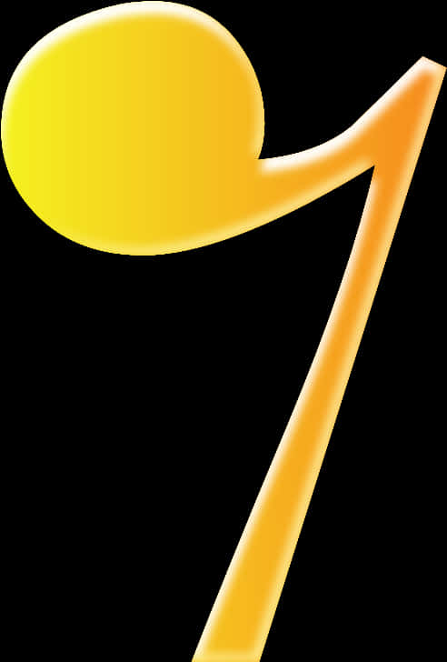 Golden Music Note Graphic PNG