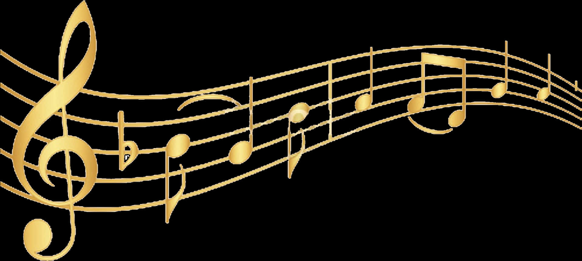 Golden_ Musical_ Notes PNG